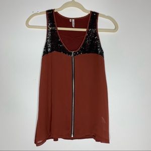 Studio Y Maurices sheer sequin top XS